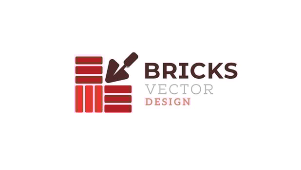 Brick construction royalty logo art design vector