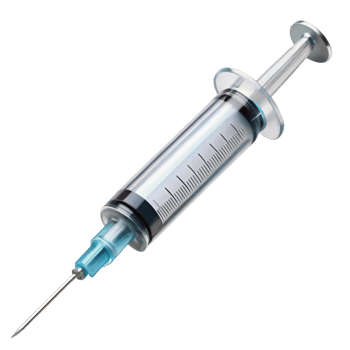 High quality image of an injection syringe, used for vaccinations, medication delivery, and medical care png