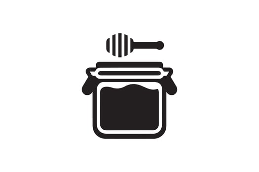 Honey jar icon illustration on white background vector