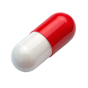 High quality image of a single capsule drug, symbolizing pharmaceutical treatment and medicine png