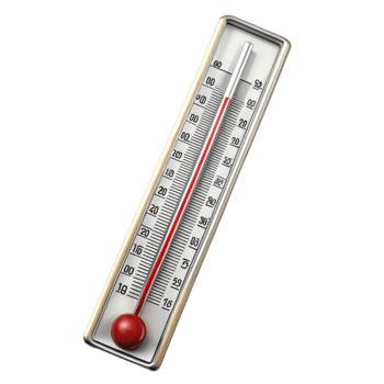 Accurate temperature measurement device displaying clear readings on a sleek, clean design png