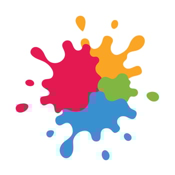 White Background With Watercolor Splash Elements vector