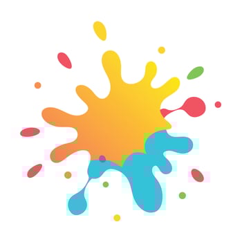 Watercolor Drops Spread Across White Background vector