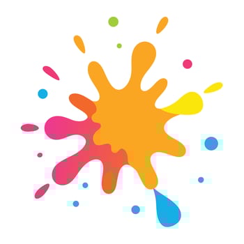 Creative Watercolor Splashes on White Canvas vector