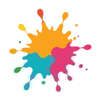 White Backdrop With Artistic Watercolor Elements vector