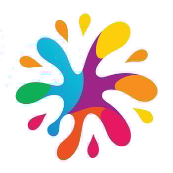 Colorful Splash Design With Rounded Abstract Forms vector