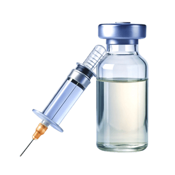 Medical syringe with needle and clear glass vial, isolated on Transparent Background, ideal for injection and vaccination png