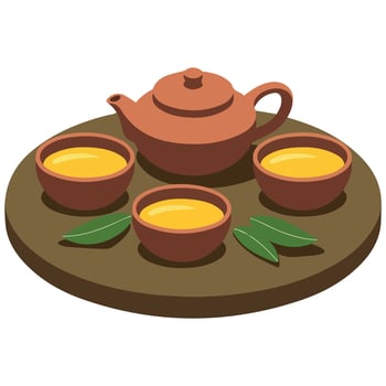 tea time tradition hot beverage isolated illustration on white background vector