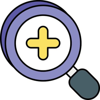 Zoom In Color Outline Icons and illustration design vector