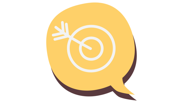 Speech bubble with bullseye png