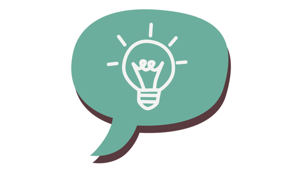 Speech bubble with Light bulb png