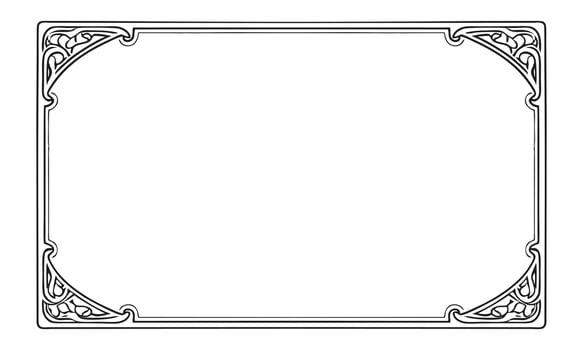 A baroque floral frame with a modern abstract flair. vector