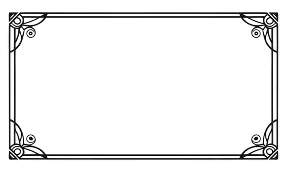 A border with an abstract twist. vector