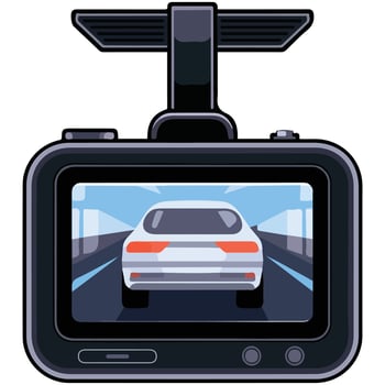 drive recorder car camera recording isolated illustration on white background vector