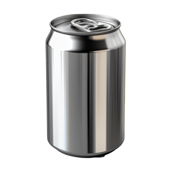 Metallic can with key opener stands out on a Transparent background showcasing simplicity in design and functionality, Metallic can with a key opener isolated on background png