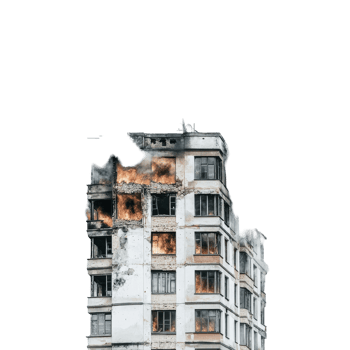 Fire engulfs high rise building, heavy smoke billows from upper floors, building with a lot smoke and fire coming out it png