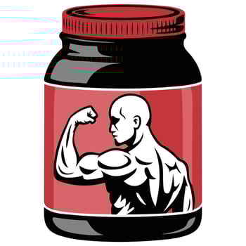 Vitamin supplements bottle art isolated on white background vector