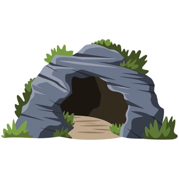 Jungle animal den habitat isolated illustration on white background vector