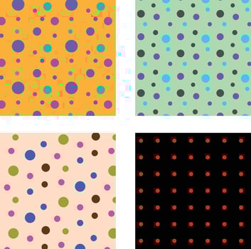 retro inspired colorful dot seamless texture vector