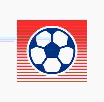 soccer ball with line vector