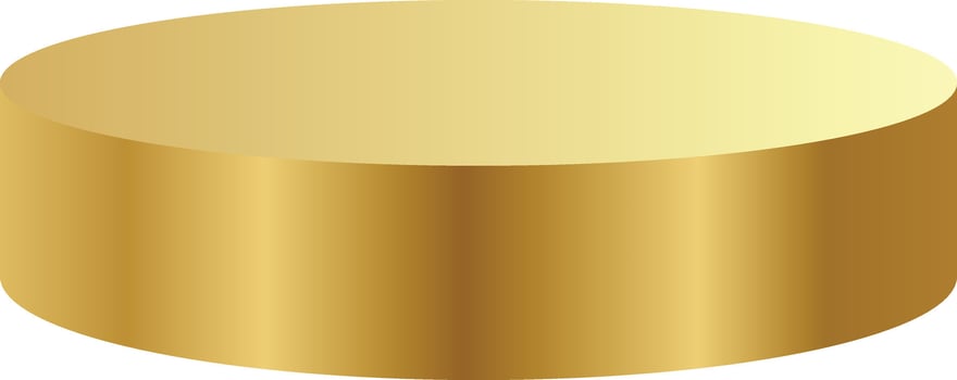 Gold Matte Round Podium Winner Platform or Product Display vector