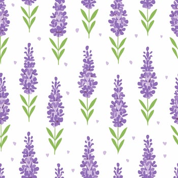 Seamless Pattern Lavender Flower vector