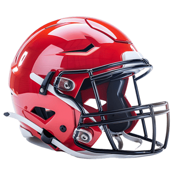 Helmet in Red with Black Grill png