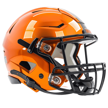 Orange Helmet for Football Players png