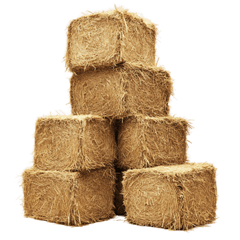 Hay Bales Arranged in Tall Stack png