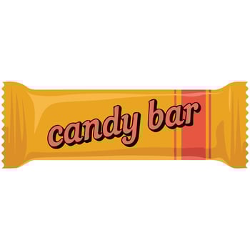 Chocolate candy bar wrapper isolated illustration on white background vector