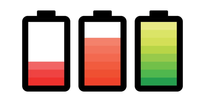 battery charging icon collection vector