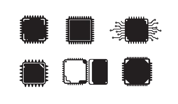 Bold Microchip Designs Supporting Advanced Graphic Projects vector