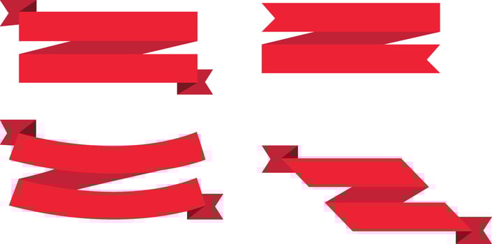 Simple Ribbon Set for Creative Design vector
