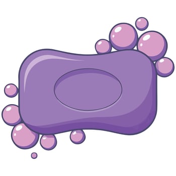 Soap bar set skincare isolated illustration on white background vector