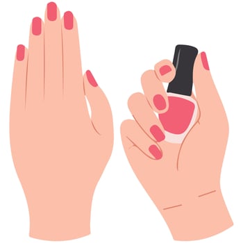 Manicured nails beauty isolated illustration on white background vector