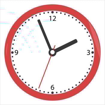 Flat clock ILLUSTRATION isolated on white background vector