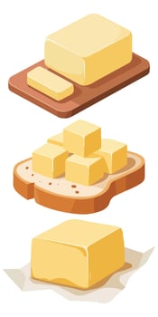 Butter icons collection isolated illustration on white background vector