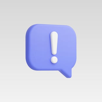 3d Realistic Danger attention icon illustration vector