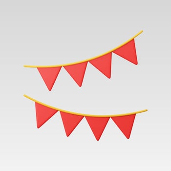 3d Realistic Celebration Flags Illustration vector