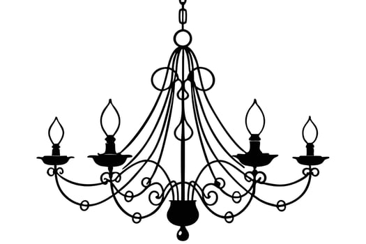 Ornate Chandelier Design Illustration vector