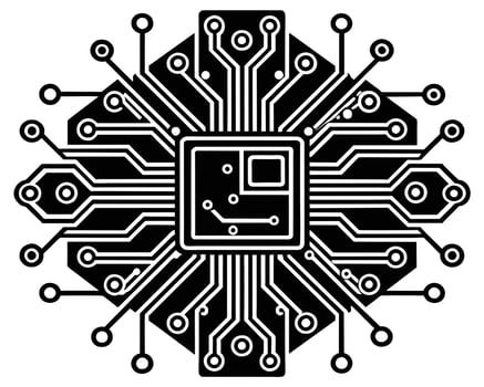 Modern circuit board graphic design vector