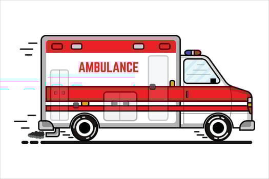Ambulance Cartoon Illustration vector
