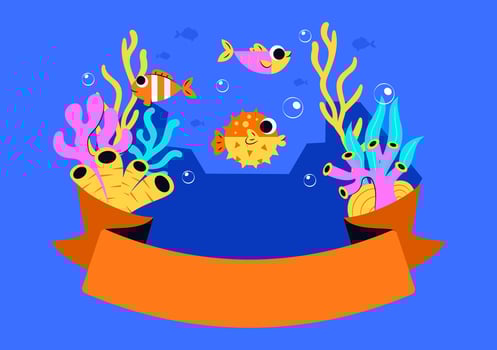 Cartoon Background of World Reef Awareness Day with Focus on Ocean Preservation vector