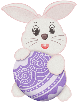 Easter Bunny Holding Eggs png