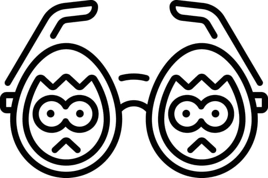 A linear style icon of an easter glasses vector