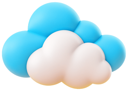 Soft Fluffy Clouds in Bright Blue Sky png