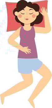 Girl Sleeping Pose Character vector