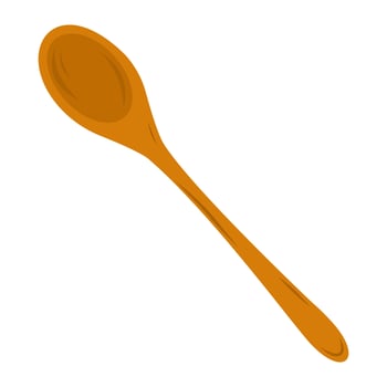 Wooden spoon used for stirring in a rustic kitchen environment vector
