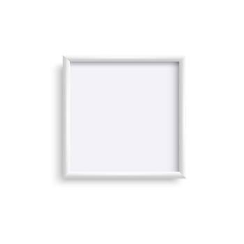 White square blank frame isolated on white background vector