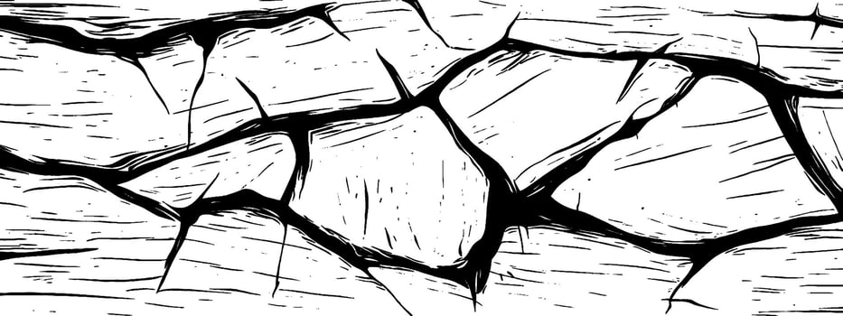 Vintage woodcut texture illustration showcasing intricate patterns of cracked ice vector